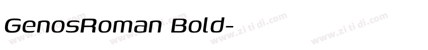 GenosRoman Bold字体转换
